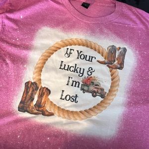 Bleached pink tshirt. New